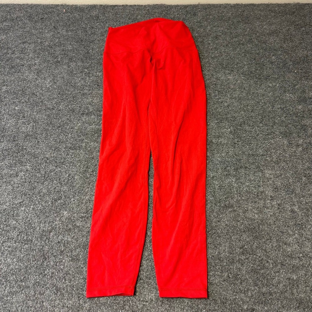 Lululemon Leggings Womens Size 4 Red High Waisted Athletic Yoga Gym Pants